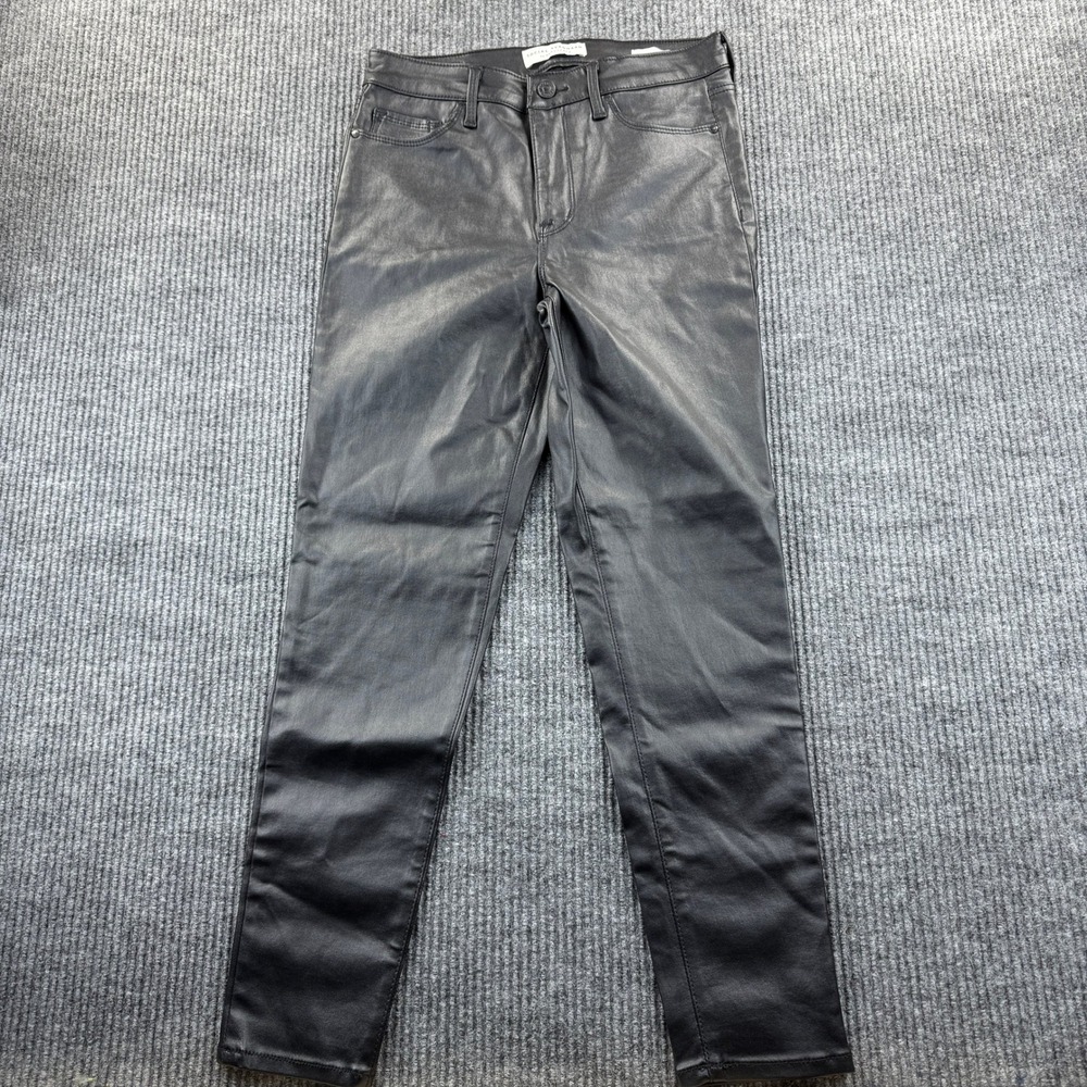 Social Standard by Sanctuary Pants Womens 4 Black Faux Leather Ankle Skinny